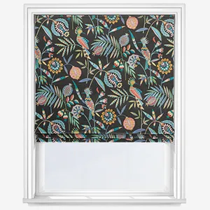 Hoopoe Charcoal Roman Blind