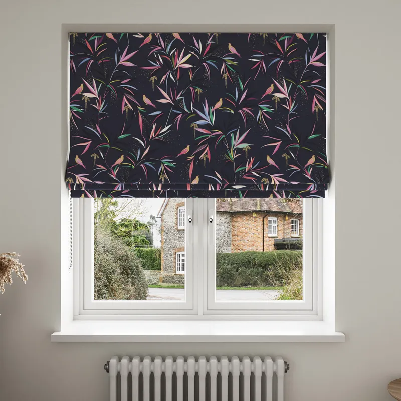 Sara Miller Bamboo Smokey Blue Blinds Uk
