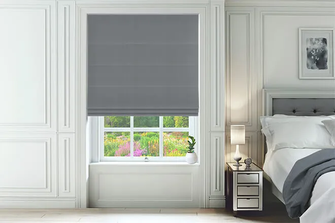 Omni Smoke - Velvet Twist Fit No Drill Roman Blind