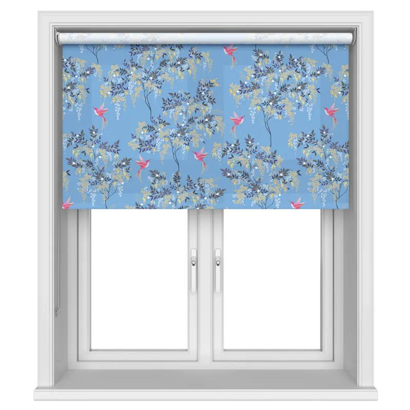 Sara Miller Hummingbird Cornflower Blue Blinds Uk