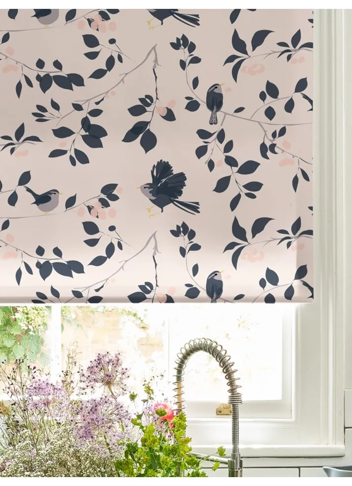 Wren And Cherry Roller Blind By Lorna Syson