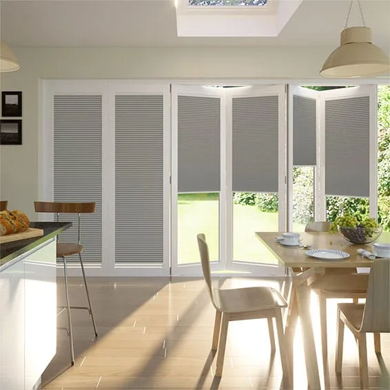 Bifold Clickfit Duoluxe Pewter Pleated Blind