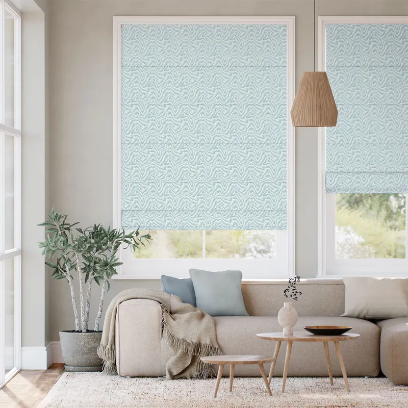 Malachite Cloud Roman Blind