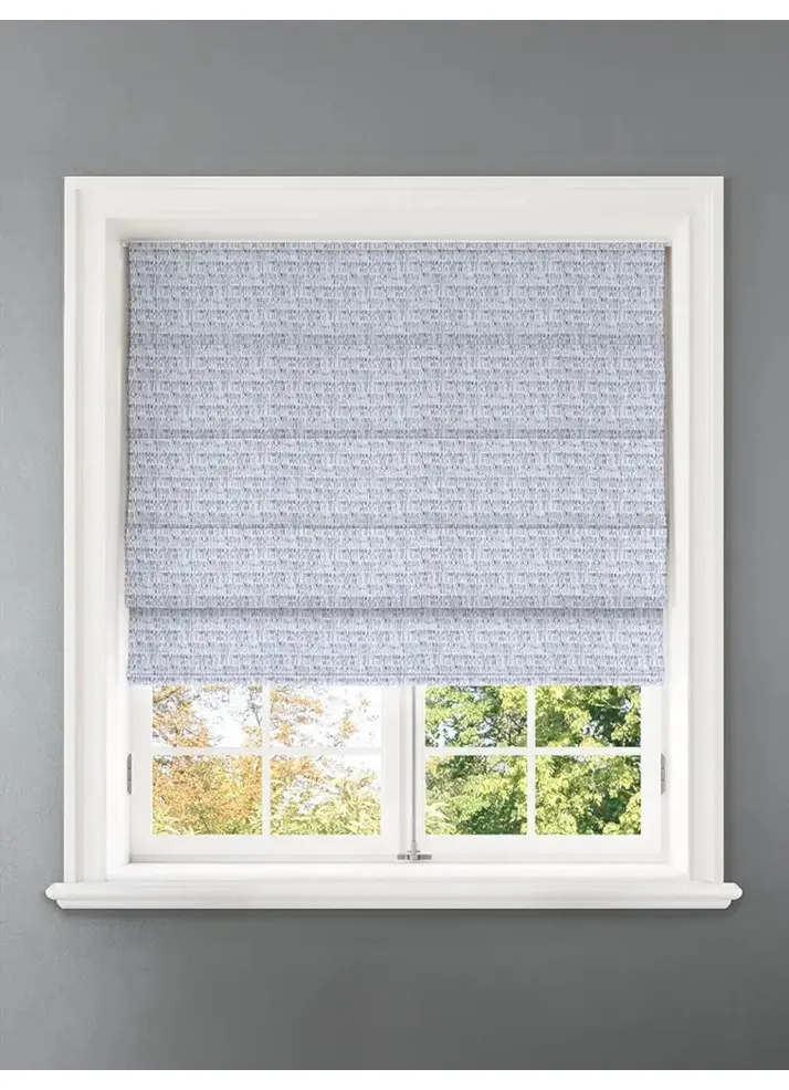 Hudson Graphite Abstract Pattern Roman Blind