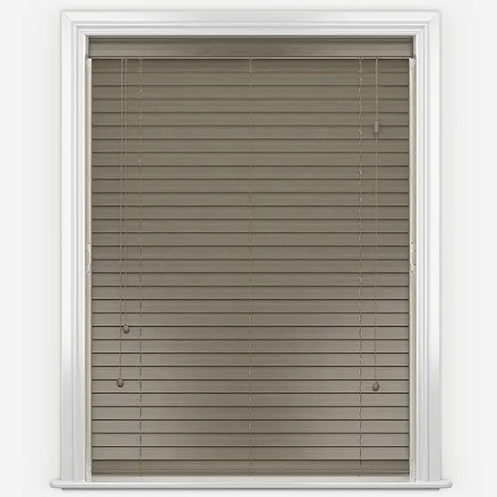 Lusso Smoke Grey Wooden Venetian Blind