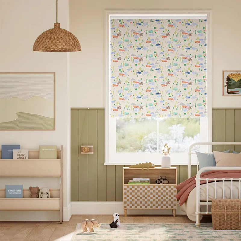Cars Road Trip Blackout Ivory Roller Blind