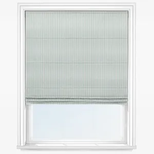 Pencil Stripe Duckegg Roman Blind