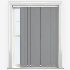 Deluxe Plain Storm Grey Vertical Blind