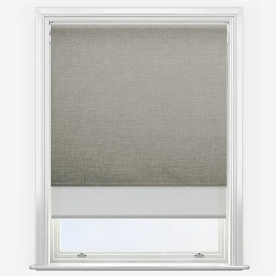 Double Roller Voga Blackout Dove Grey & Grey Double Roller Blind