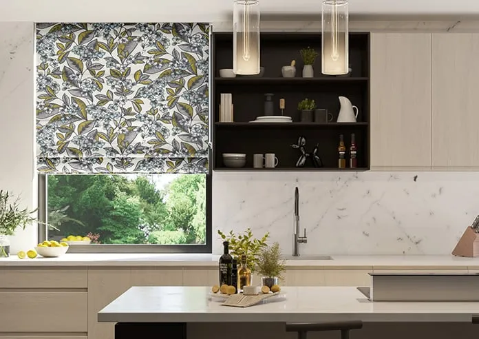 Walled Garden Lemon - Roman Blind