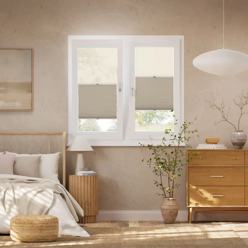 Stick On Night & Day Duo Voile Ivory Thermal Blind