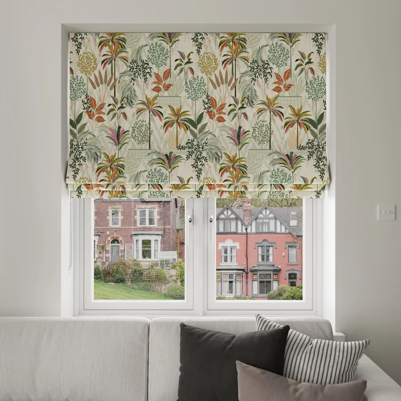 Sara Miller Palm Garden Light Stone Blinds Uk