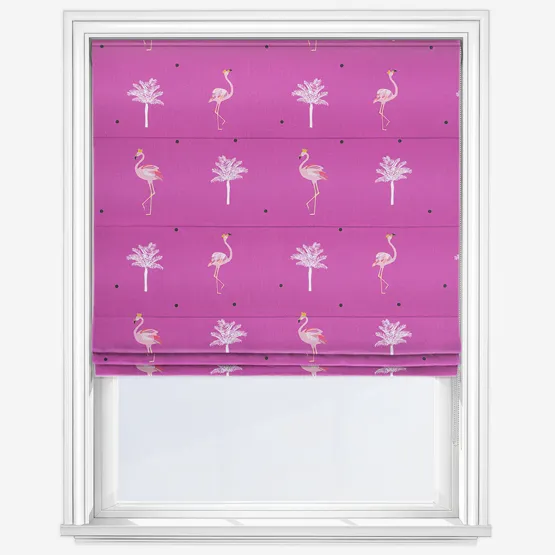Sara Miller Flamingo Pink Roman Blind
