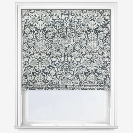William Morris At Home Sunflower Indigo Roman Blind