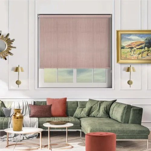 Linen Powder Pink Roller Blind