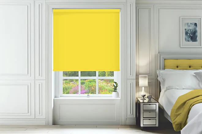 Cambridge Safe+ Bright Yellow - Fire Retardant & Moisture Resistant Blackout Roller Blind
