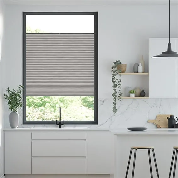Perfect Fit Duoshade Grain Urban Grey Thermal Blind
