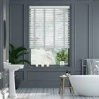 Arctic Gloss & Smoke Wooden Blind - 50mm Slat