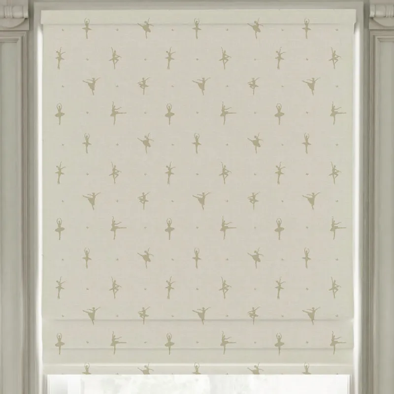 Ante Decor Ballerinas Printed Cotton Made To Measure Roman Blind Cream