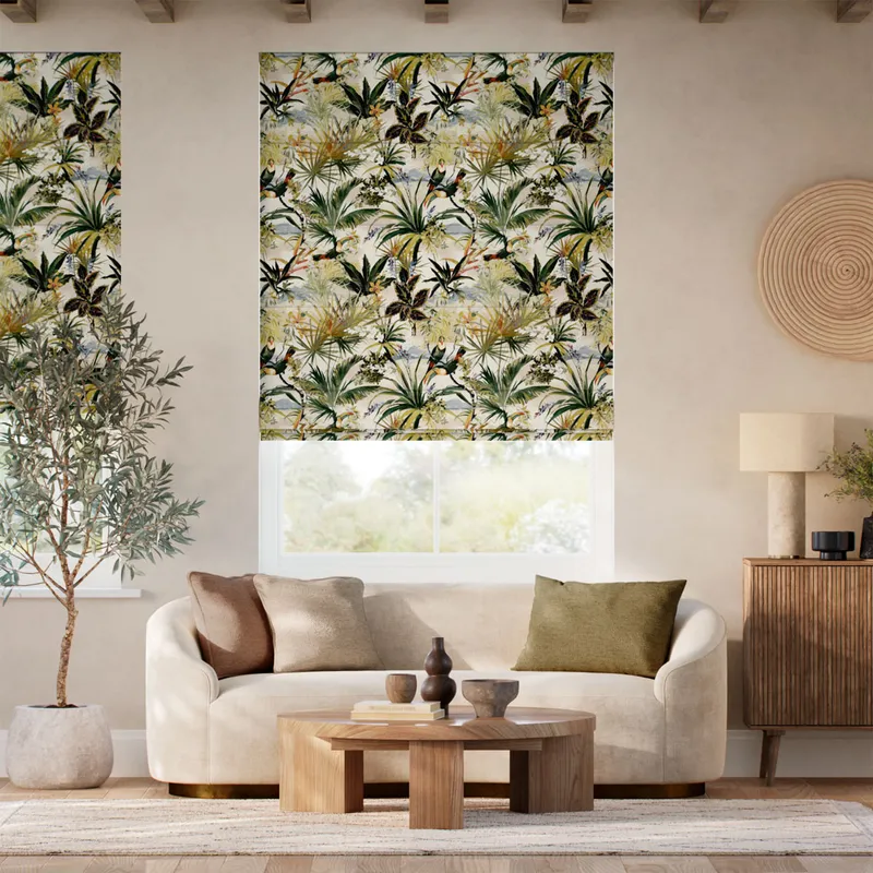 Toucan Velvet Jungle Roman Blind