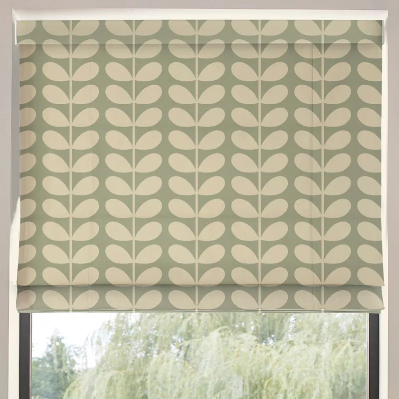 Orla Kiely Solid Stem Made To Measure Roman Blind Pebble