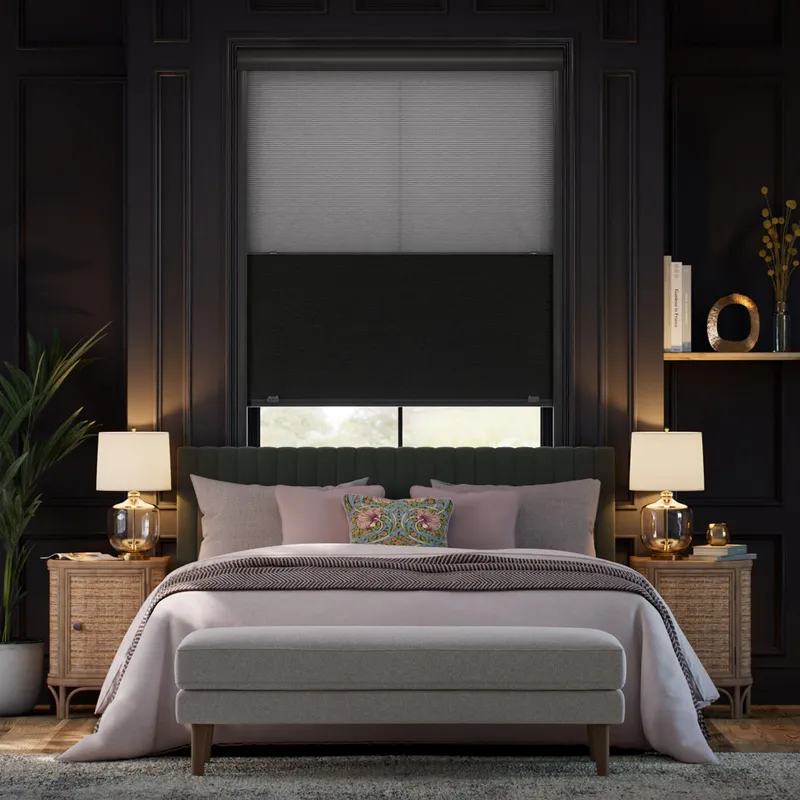 Click2shade Complete Blackout Night & Day Duo Slate Thermal Blind