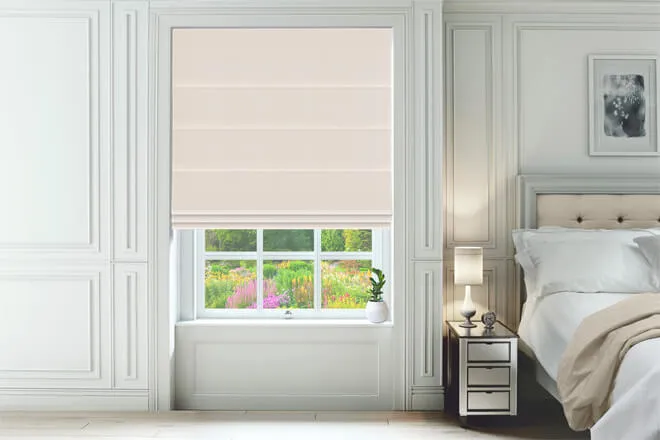Dion Ivory - Brushed Faux Silk Roman Blind