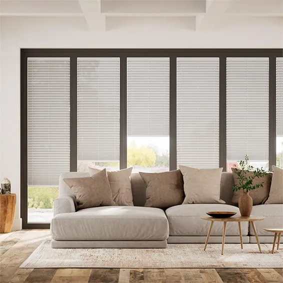Bifold Clickfit Voile Natural Grey Pleated Blind