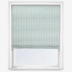 Orla Kiely Tiny Stem Duckegg Roman Blind