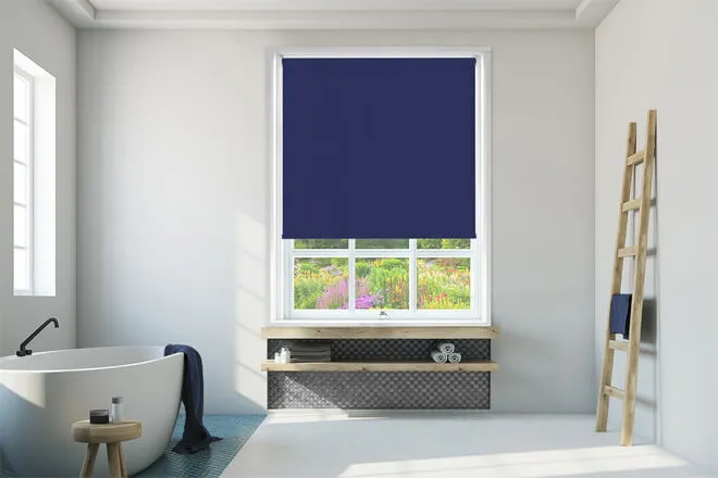Code Royal Blue - Waterproof Blackout Roller Blind