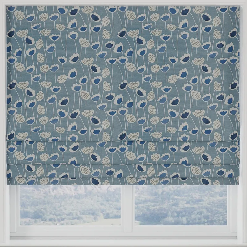 Clara Made To Measure Roman Blind Indigo
