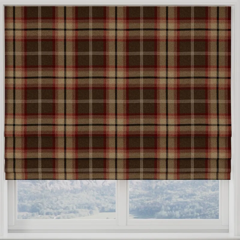 Balmoral Made To Measure Roman Blind Rosso