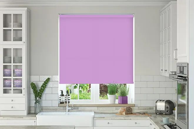 Oxford Safe+ Lilac - Fire Retardant & Moisture Resistant Roller Blind