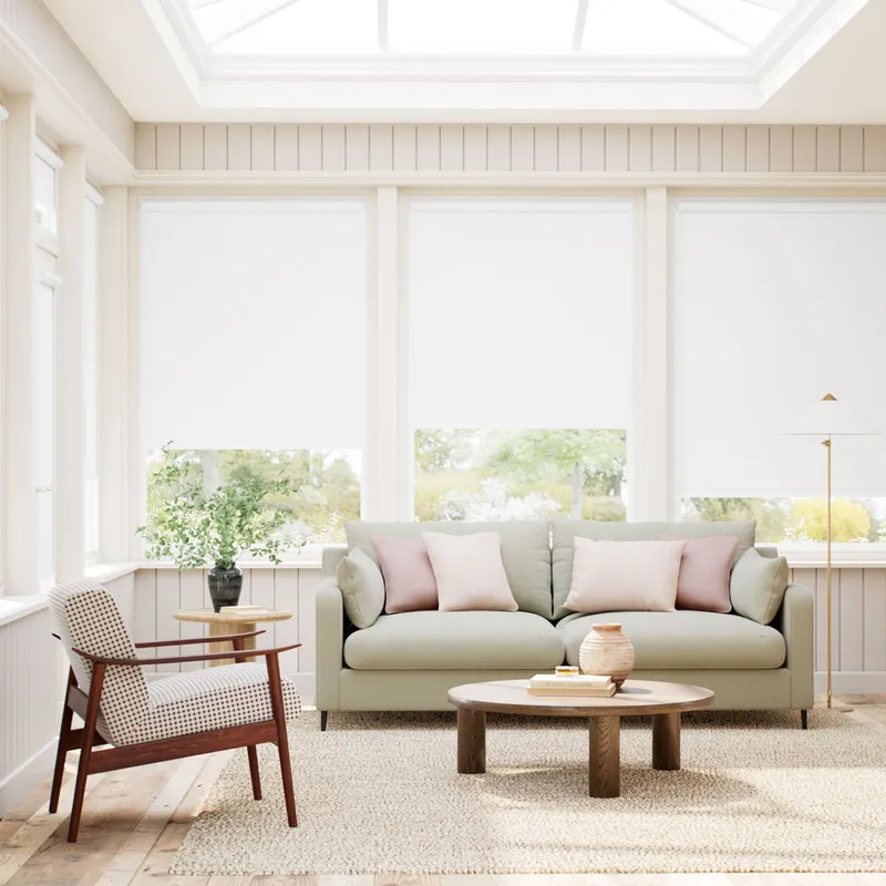 Perfect Fit Marbella Blackout Pure White Roller Blind