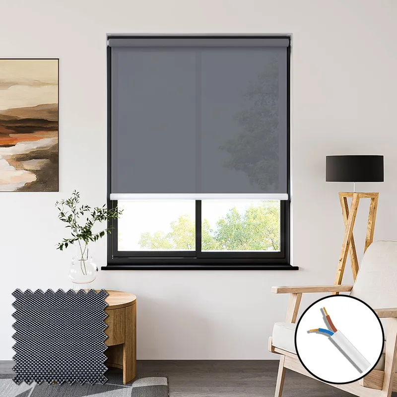 Filtra 3% Grey-black 230vac Electric Screen Roller Blinds