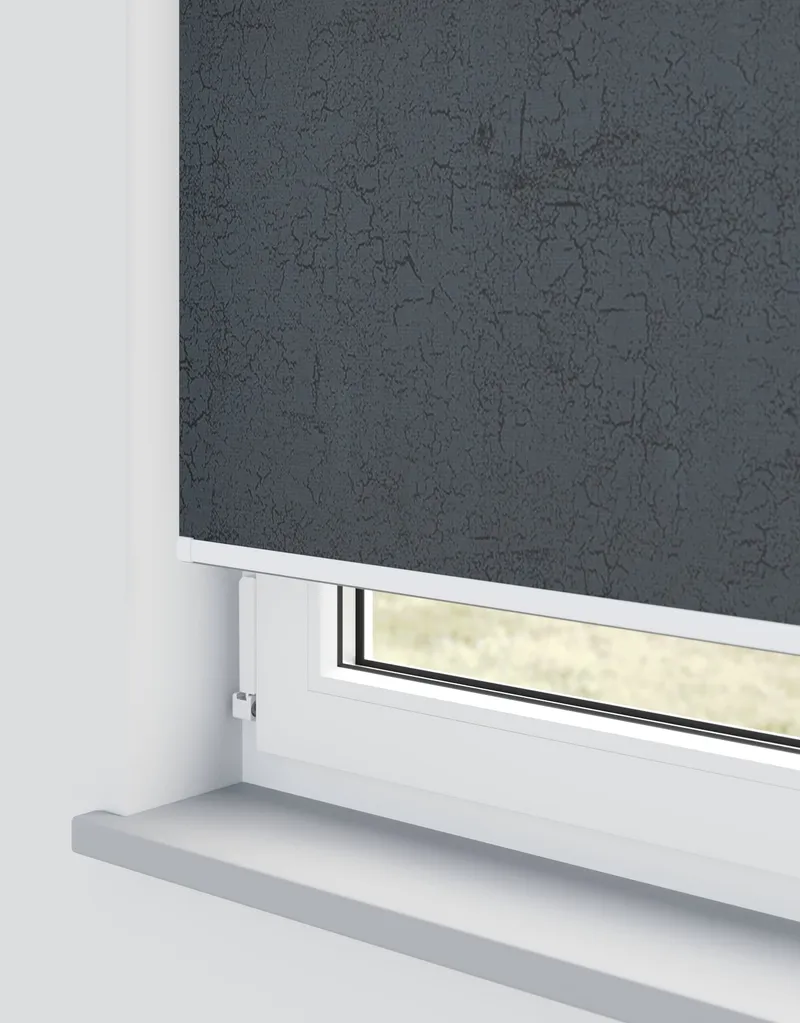 Boston Fr Black Electrical Roller Blind