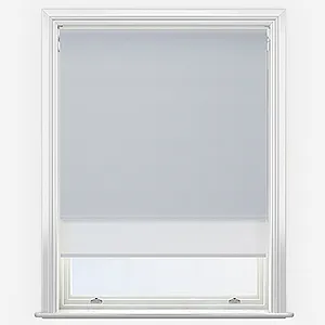 Supreme Blackout Mineral & Sunvue White Double Roller Blind