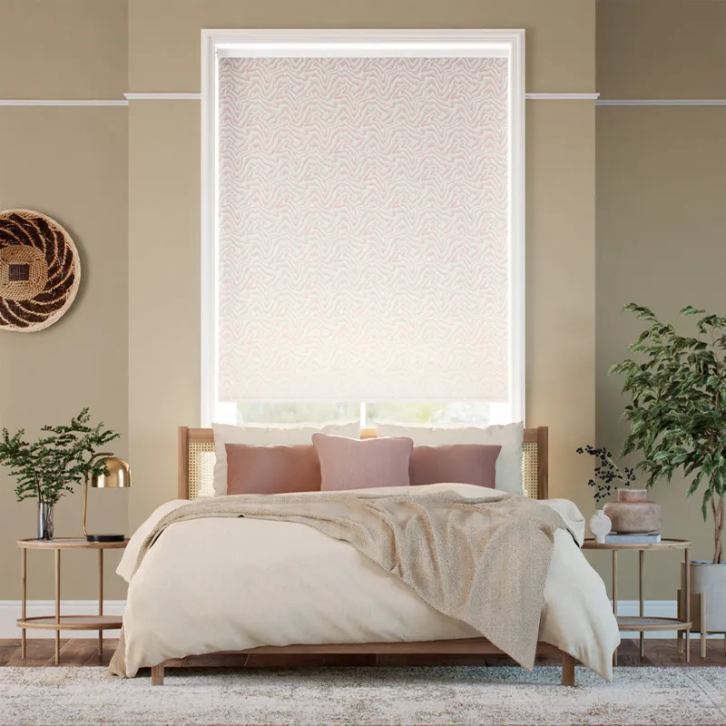 Malachite Rose Roller Blind