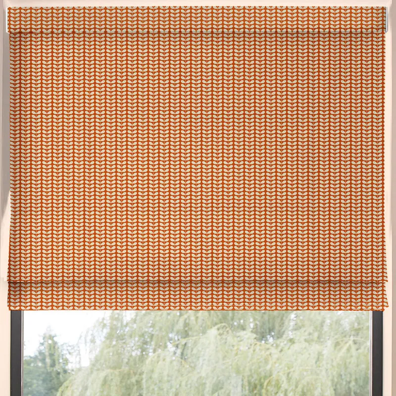 Orla Kiely Tiny Stem Made To Measure Roman Blind Tomato