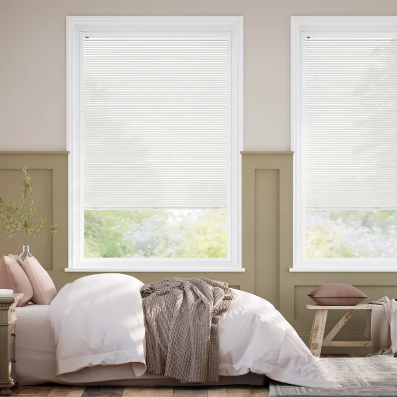 Perfect Fit L-shaped Oscar Matte Porcelain White Venetian Blind - 25mm Slat