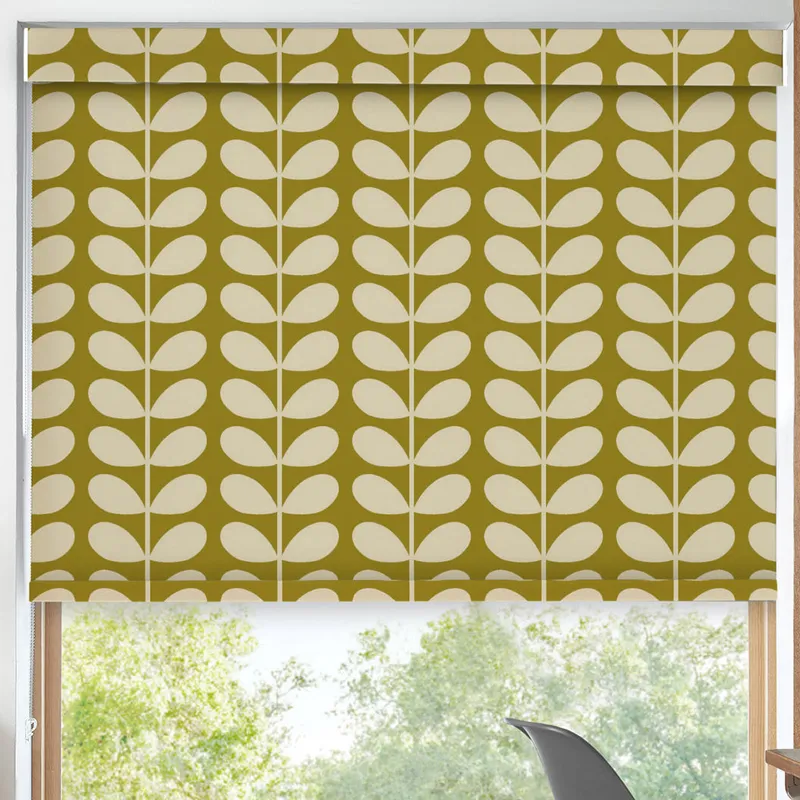 Orla Kiely Solid Stem Translucent Made To Measure Roller Blind Seagrass