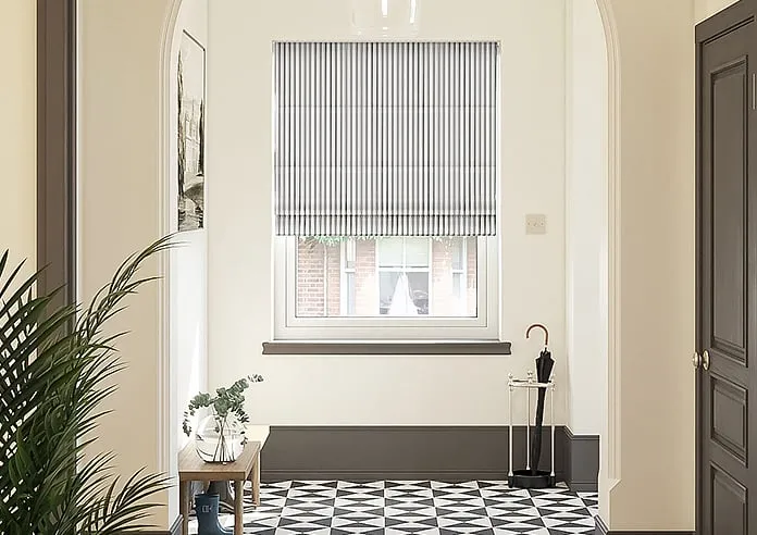 Lace Stripes Jet - Roman Blind