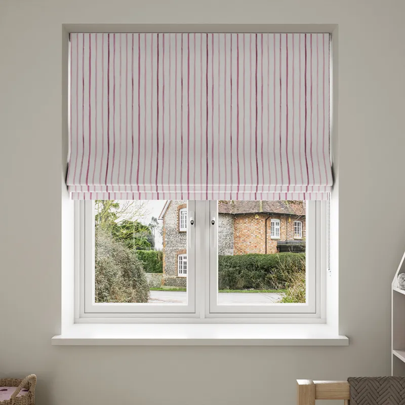 Laura Ashley Painterly Stripe Pink Blinds Uk