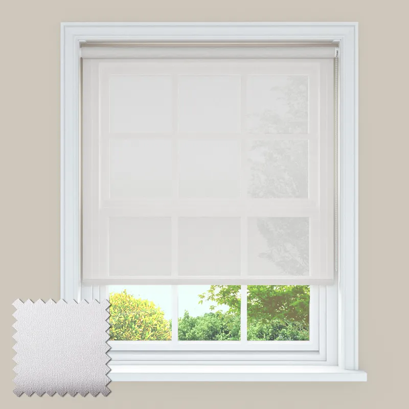 Serenity Ice White Privacy Roller Shades