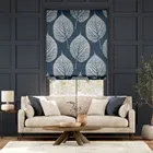 Aspen Leaf Indigo Roman Blind