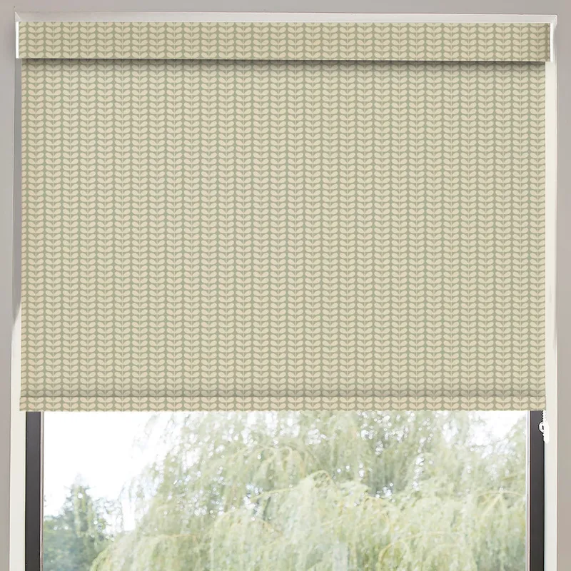 Orla Kiely Tiny Stem Made To Measure Blackout Roller Blind Pebble