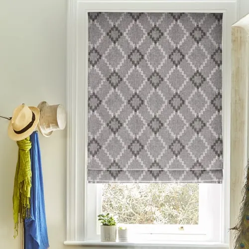 Machu Slate Deluxe Roman Blinds