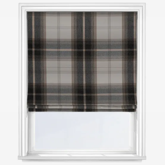 Balmoral Charcoal Roman Blind