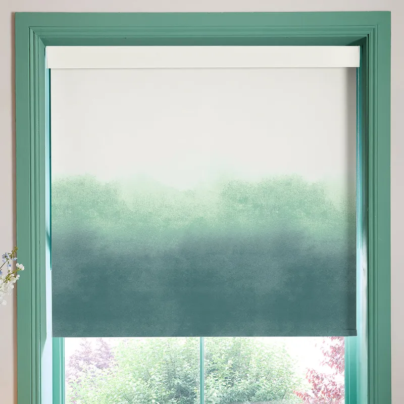 Bluebellgray Ombre Blackout Made To Measure Roller Blind Teal