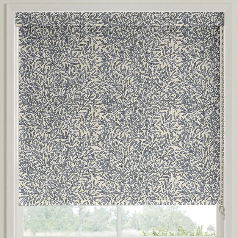 William Morris Willow Made To Measure Blackout Roller Blind Indigo